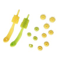 kitchen cleaning tools dish washing scrubber brush silicone bottle cleaning brush