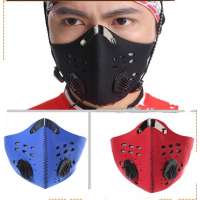 Cycling Skiing Motorcycle Outdoor Sport Neoprene Half FaceMask with 2 Activated Carbon Air Filters